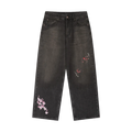 Cherry Blossom Baggy Denim Jeans